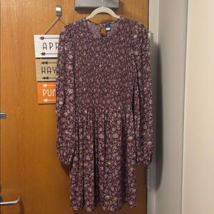 Old Navy Lg Tall Floral Long Sleeve Dress